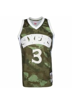 Mitchell & Ness Philadelphia Swingman Allen Iverson Maglia NbaCamo Green Uomo Abbigliamento MN842D0VI-N11