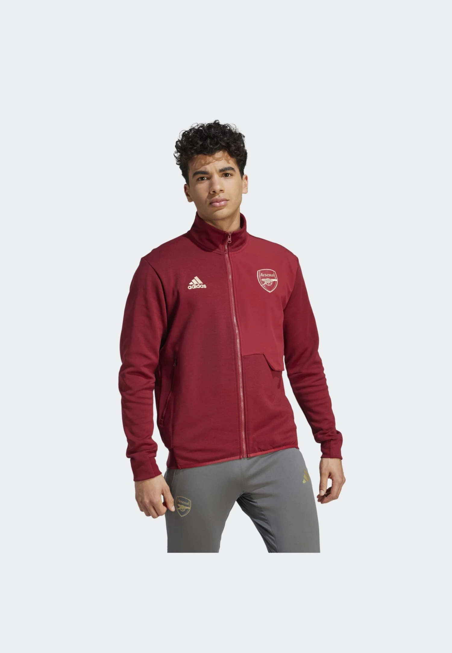 ADIDAS PERFORMANCE Arsenal London Anthem JacketSquadraRed Uomo Abbigliamento AD542F1FI-G11 3 ADIDAS PERFORMANCE Arsenal London Anthem JacketSquadraRed Uomo Abbigliamento AD542F1FI-G11