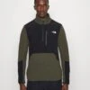 The North Face Glacier Pro 1/4 Zip Felpa In PileNew Taupe Green/Black Uomo Abbigliamento TH342G07C-B11