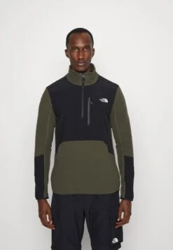 The North Face Glacier Pro 1/4 Zip Felpa In PileNew Taupe Green/Black Uomo Abbigliamento TH342G07C-B11