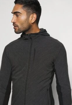 Icebreaker Descender Ls Zip HoodGiacca SportivaGrey Uomo Abbigliamento CE642G00Y-C11 -Montavia Avventura Negozio 74305c8e36de4040a3de8a9397a11063