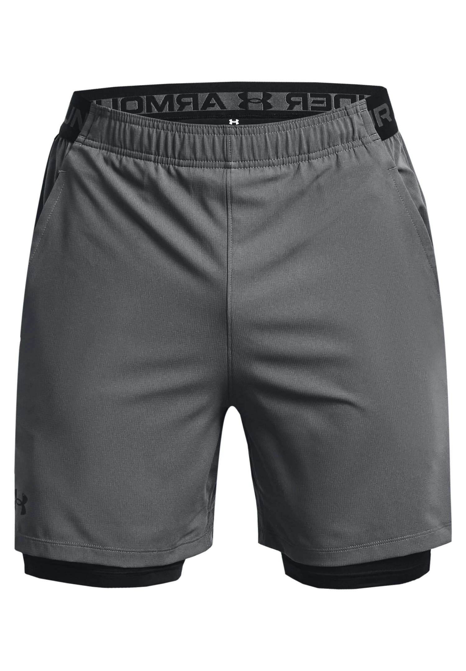 Under Armour Vanish 2In1Pantaloncini SportiviPitch Gray / Black / Black Uomo Abbigliamento UN242E0OF-C12 6 Under Armour Vanish 2In1Pantaloncini SportiviPitch Gray / Black / Black Uomo Abbigliamento UN242E0OF-C12 - immagine 5